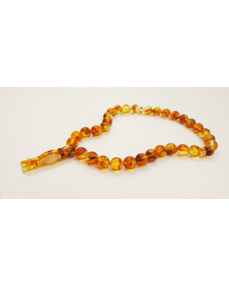 Natural Baltic Amber Modified Light Beads Muslim Prayer